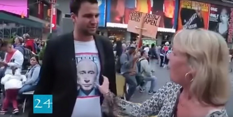 Прогулка по Нью Йорку в футболке с Путиным - как реагировали американцы