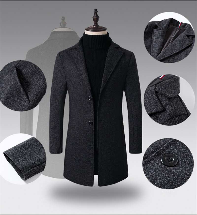 Мужское шерстяное пальто купить по доступной цене